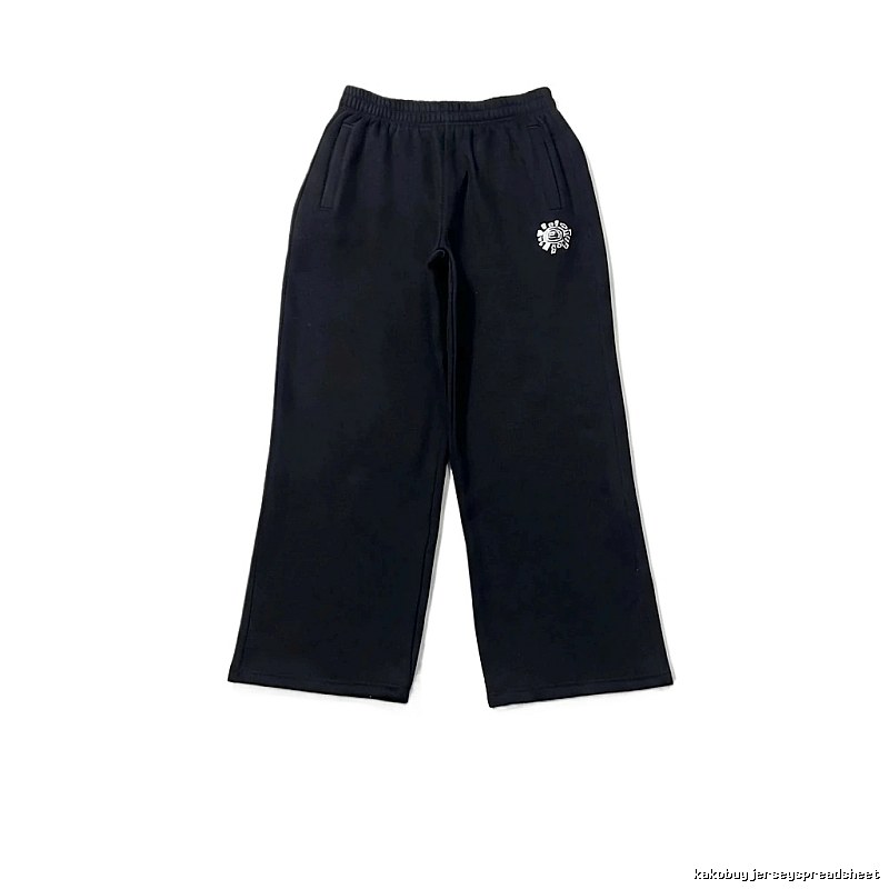 ADWYSD trendy brand loose black long trousers.