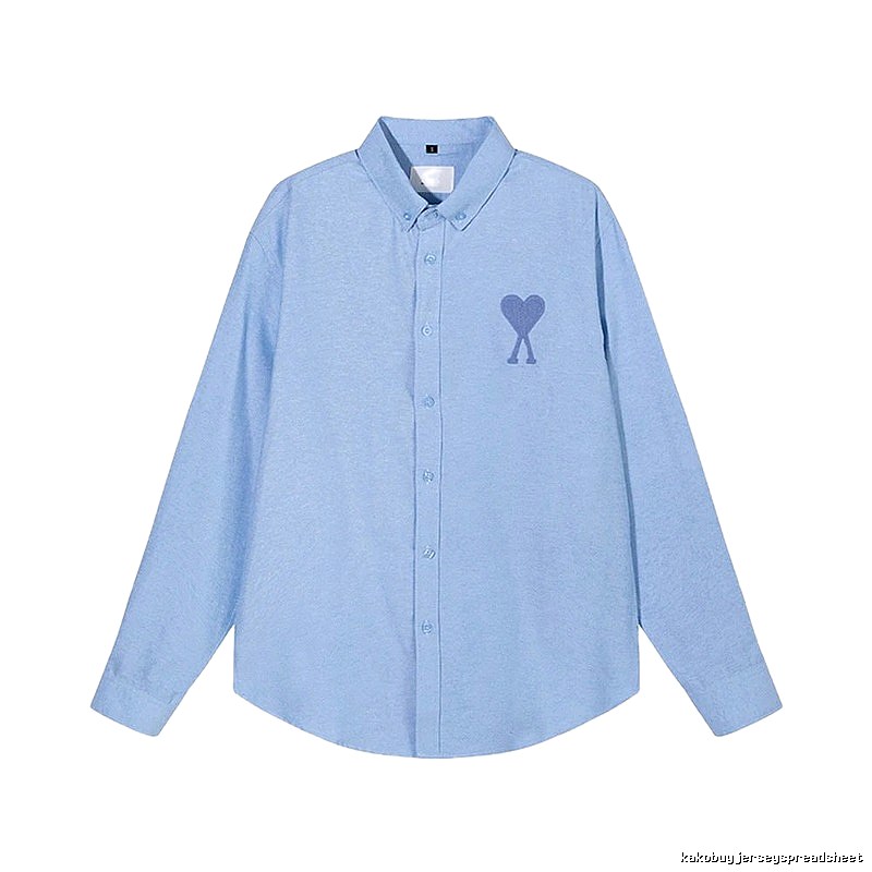 AMI Love Simple Style Blue Shirt