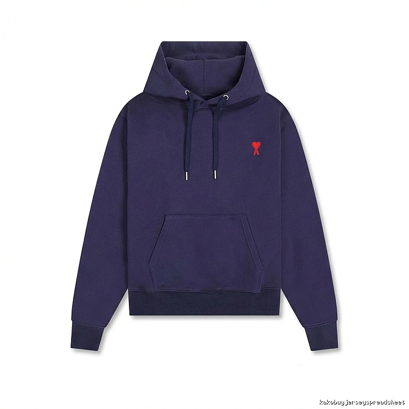AMI Minimalist Style Navy Blue Sweatshirt