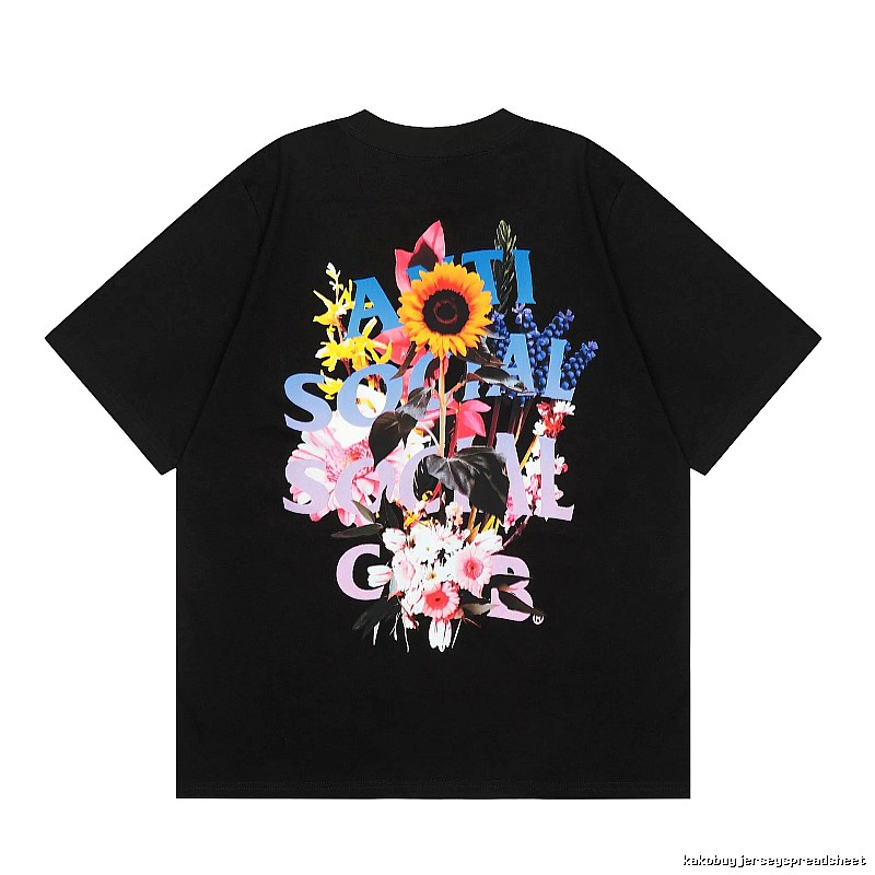 Anti Social Social Club Premium Style Logo T-shirt Black Orange Anti for Resort Outfits