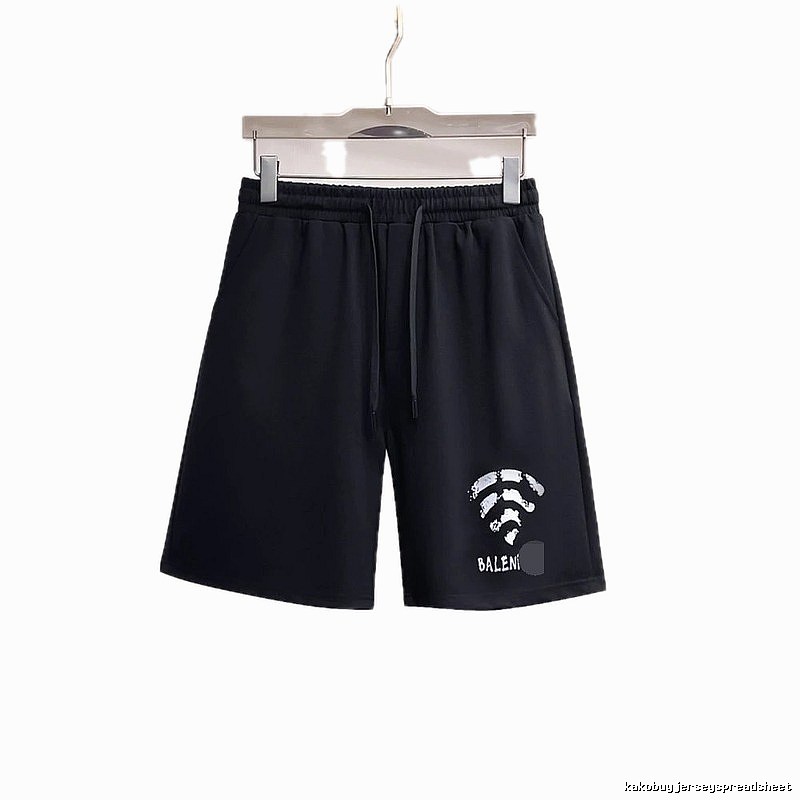Balenciaga Printed Street Style Black Shorts