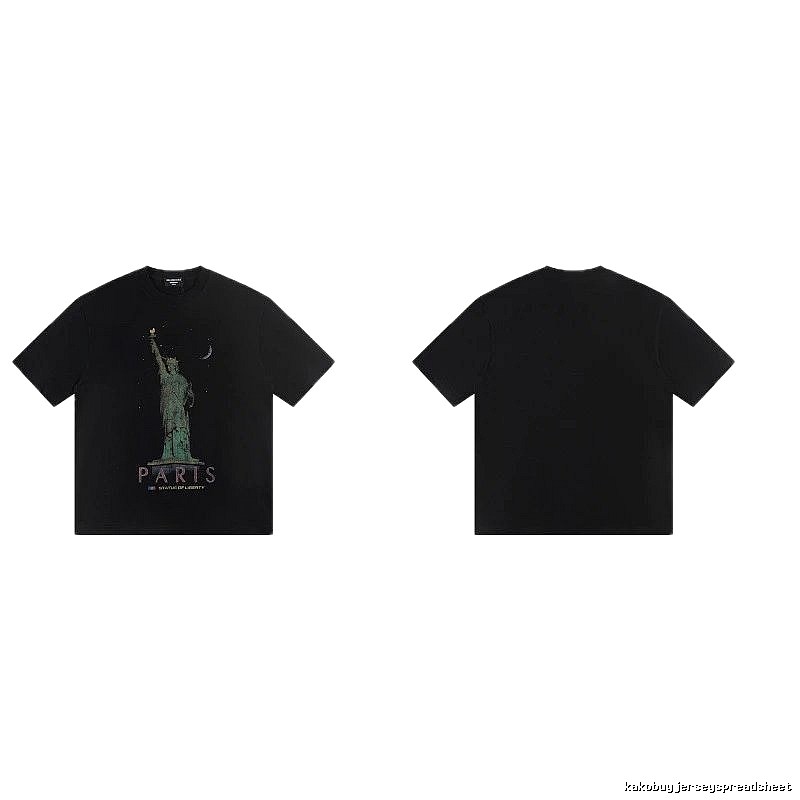 Balenciaga Vintage Style Statue of Liberty Black T-Shirt