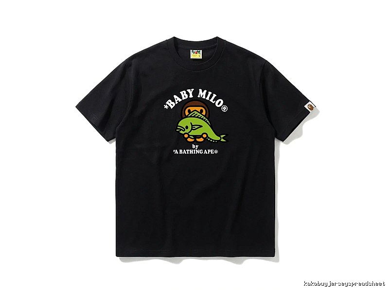 Bape BABY MILO Cartoon Style Black T-shirt