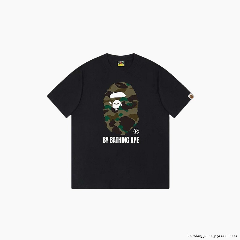Bape camouflage style black T-shirt