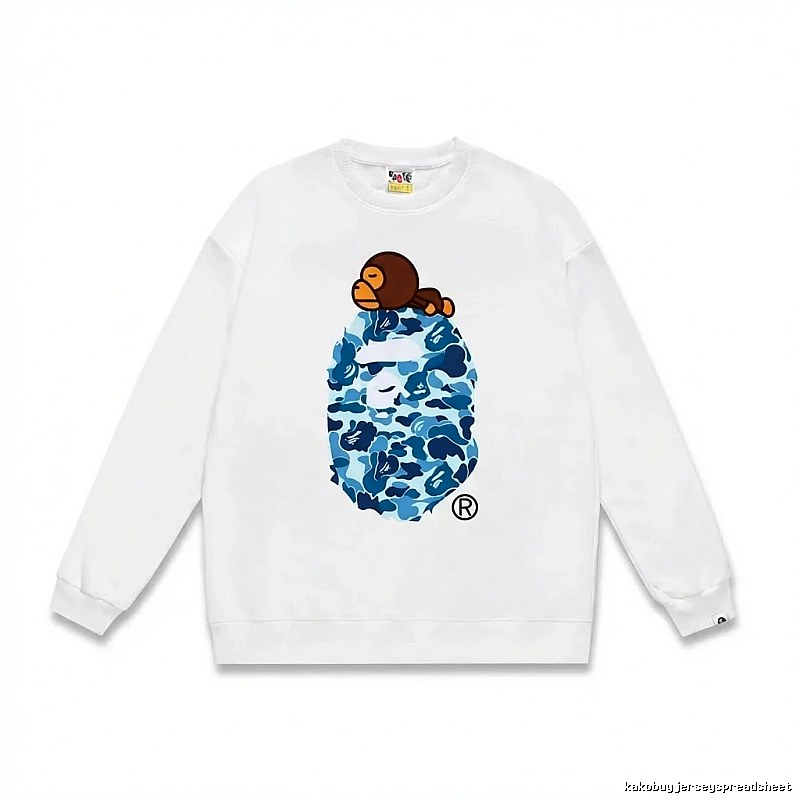 Bape camouflage-style white sweatshirt