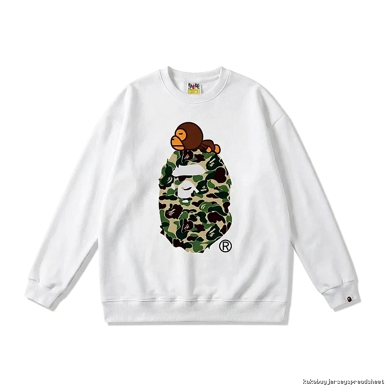 Bape camouflage style white sweatshirt