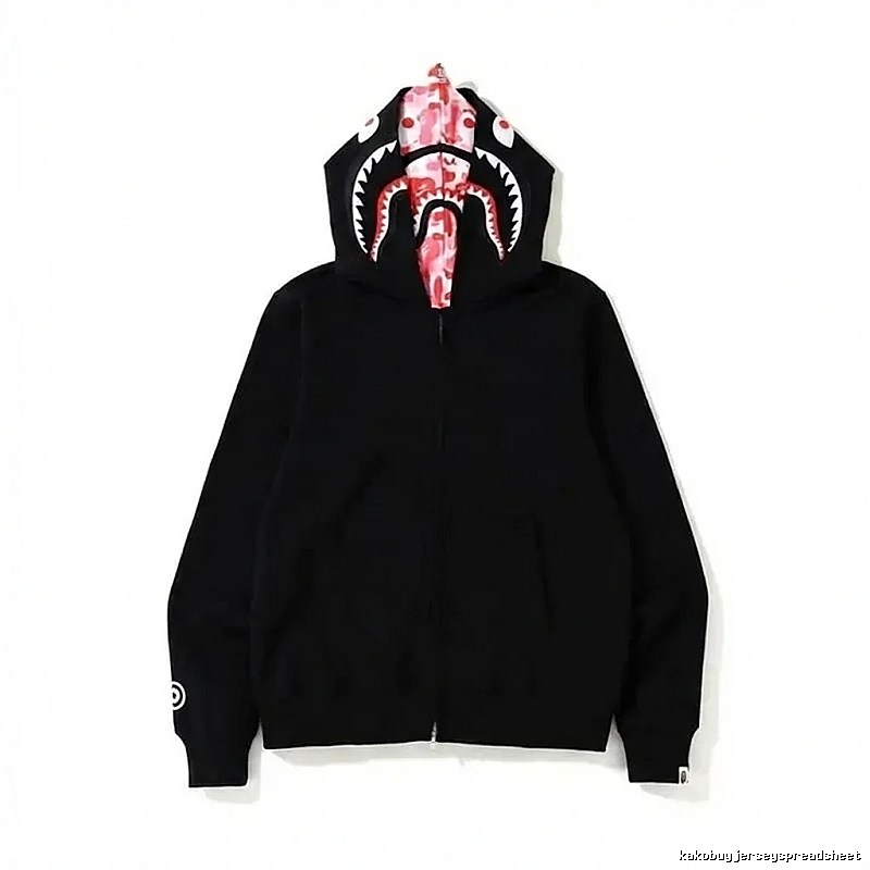 Bape Shark Series Black Streetwear Hoodie