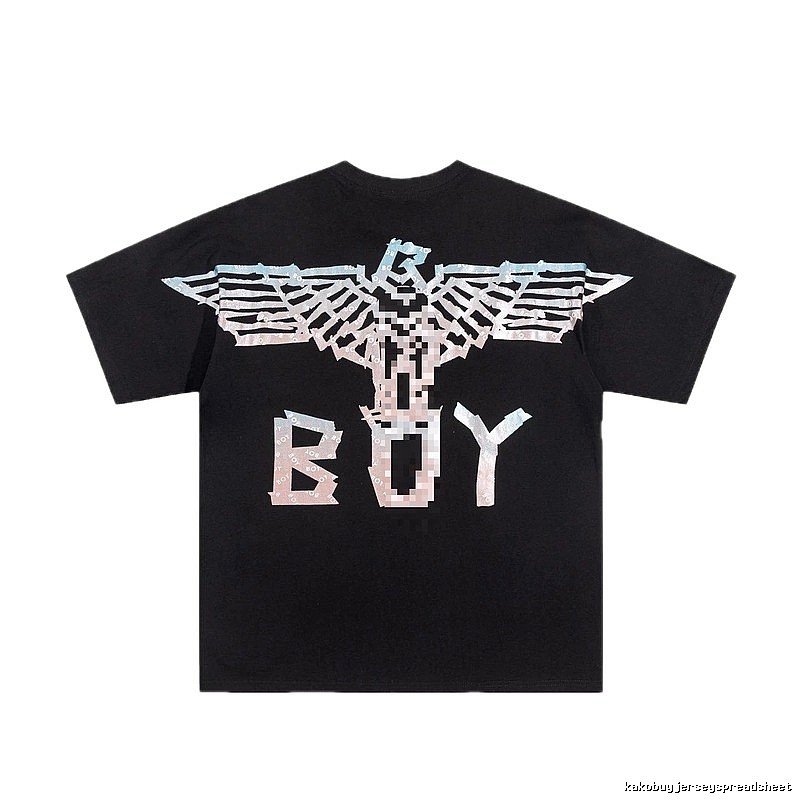 BOY Eagle Print Street Style Black Short Sleeve T-shirt