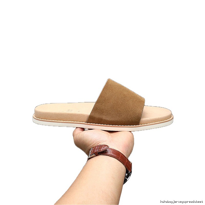 Brunello Cucinelli Casual Brown One-strap Slide Sandals