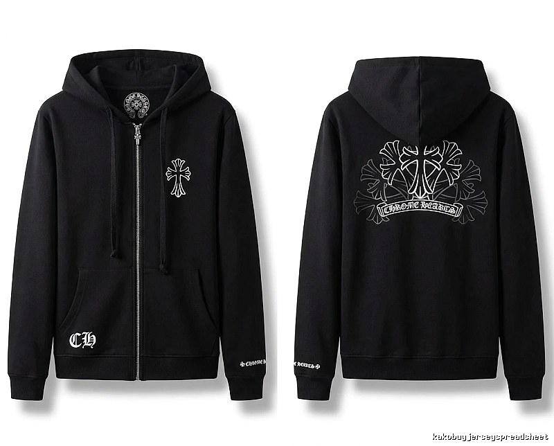 Chrome Hearts Cross Print Style Black Sweatshirt