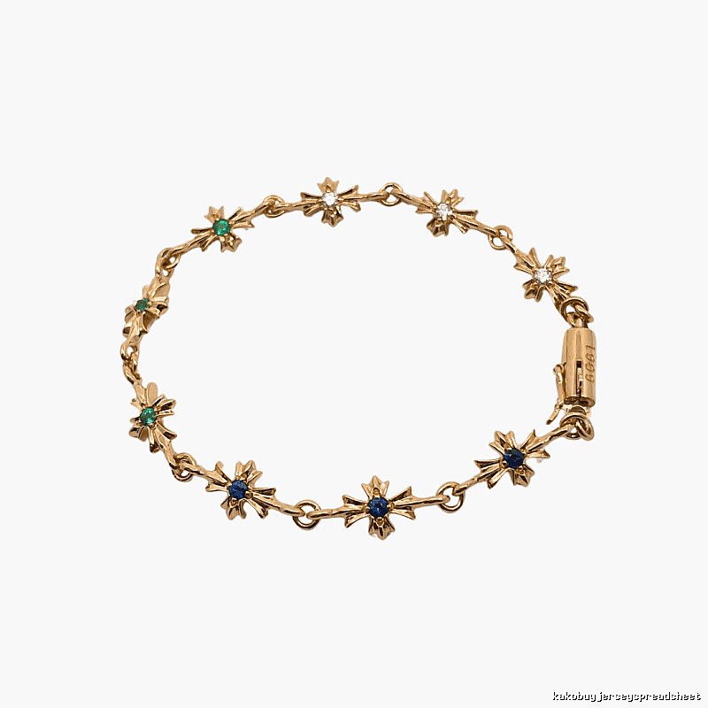Chrome Hearts Cross Star Retro Style Gold Bracelet