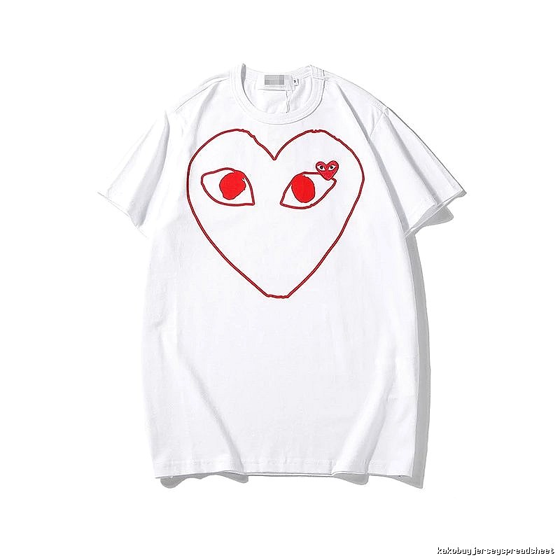 Comme des Garcons PLAY 2023-13 Red Style 2313 Heart Logo T-Shirt Minimal Look