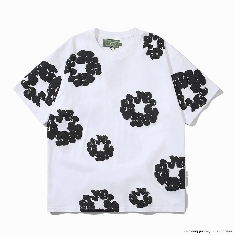 DENIM TEARS Black Floral Style T-shirt