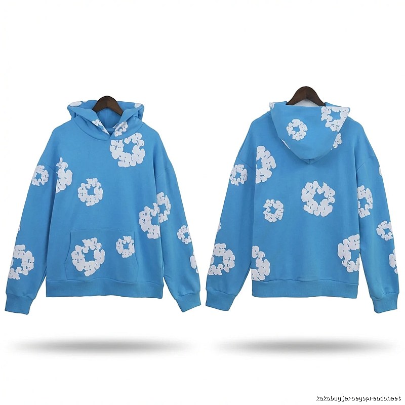 DENIM TEARS Printed Casual Style Blue Sweatshirt