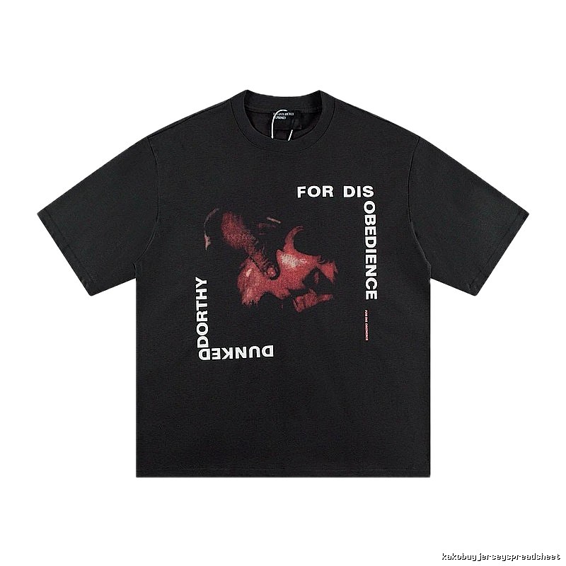 ERD GRJKD Dark Print Black Short Sleeve T-Shirt
