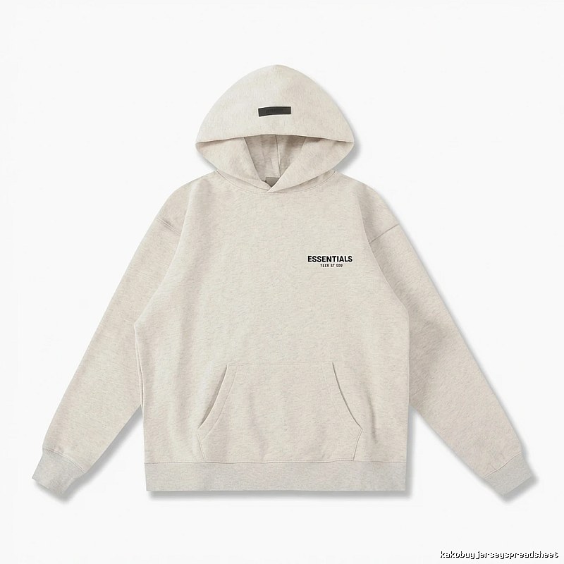 ESSENTIALS minimalist light beige hoodie