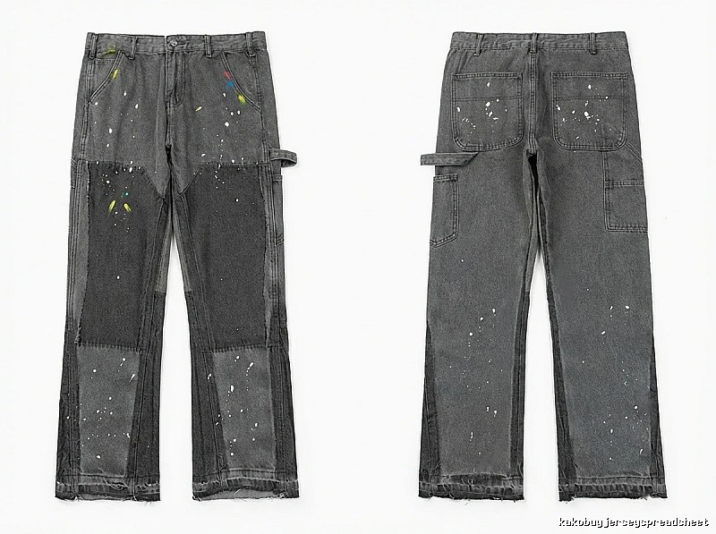 Gallery Dept. Stitched Graffiti Style Grey Pants