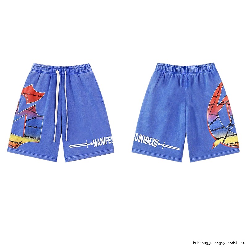 Godspeed Printed Street Style Blue Shorts