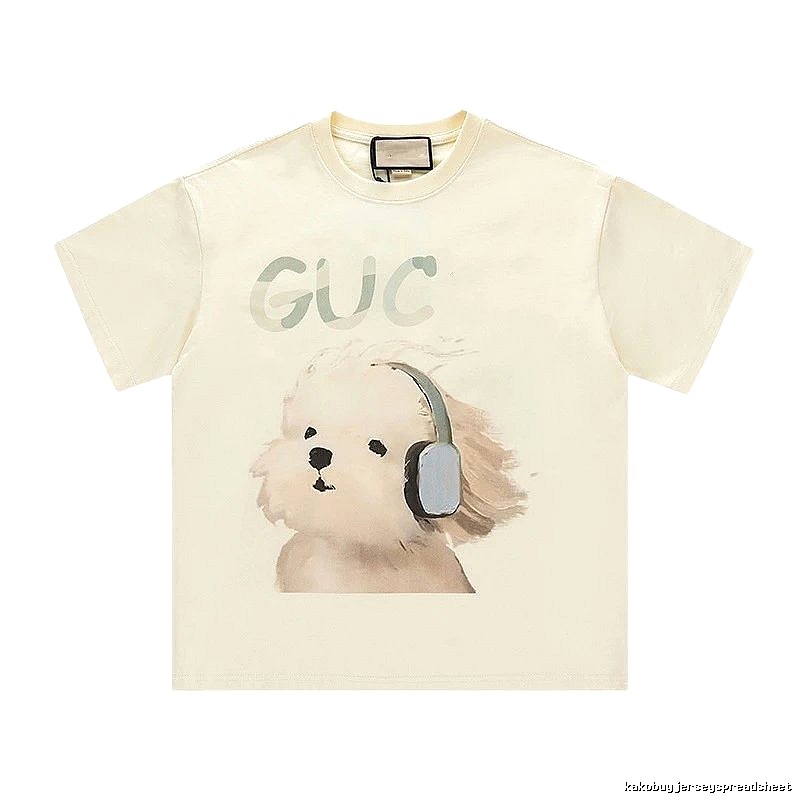 Gucci Puppy Print Casual Off-white T-Shirt
