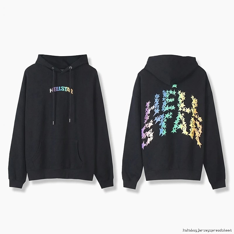 Hellstar Star Print Trendy and Cool Black Sweatshirt