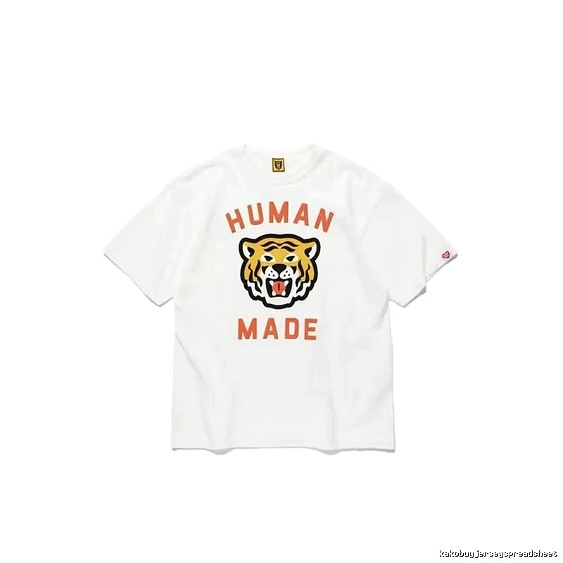 HUMAN MADE Tiger Head Vintage Japanese Style White Short-sleeve T-shirt