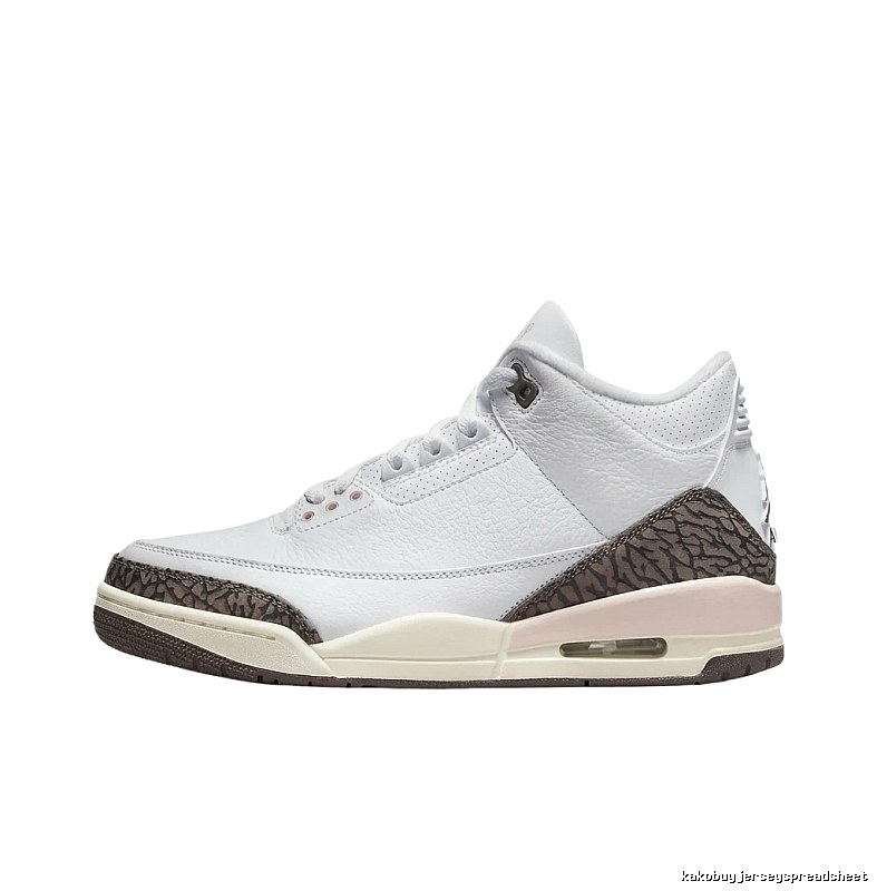 Jordan AJ3 Retro Style White and Brown Shoes