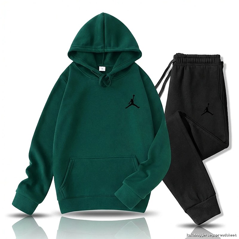 Jordan sporty green and black suit