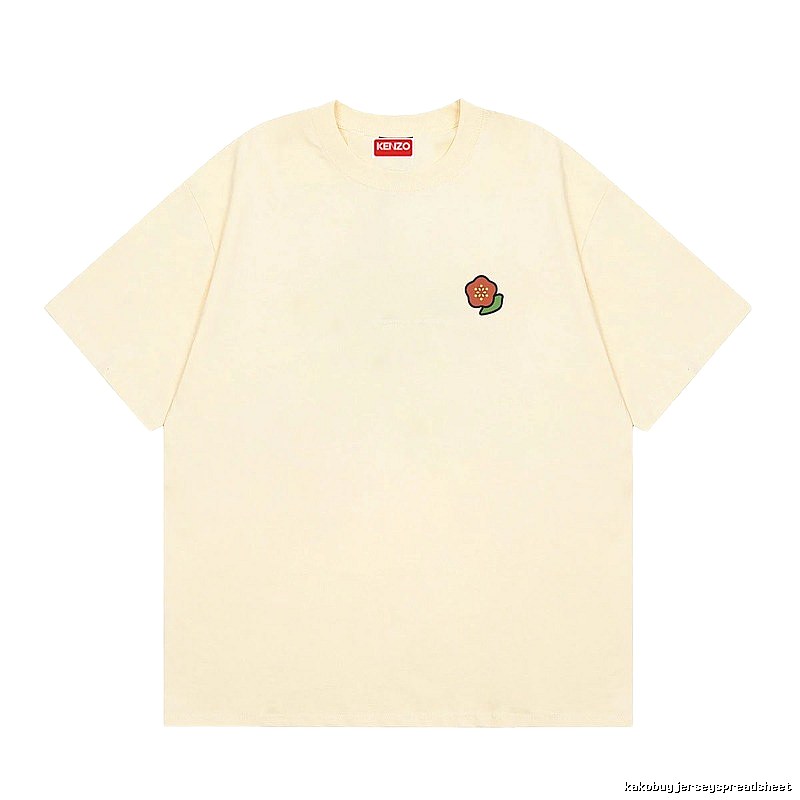 KENZO Embroidered Little Flower Casual Style Off-white T-shirt
