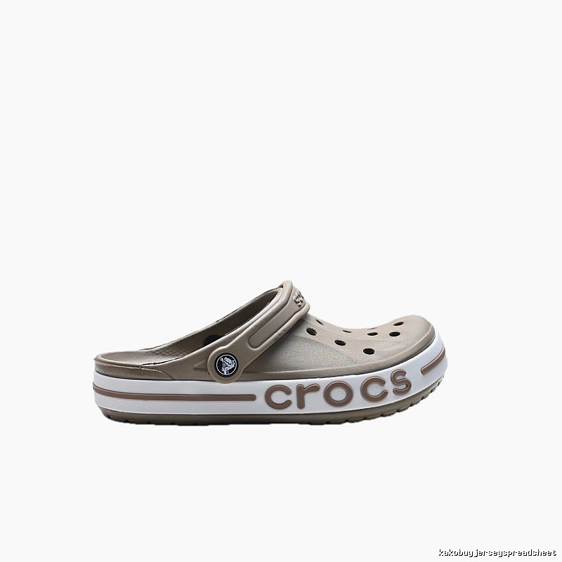 Khaki Crocs clogs