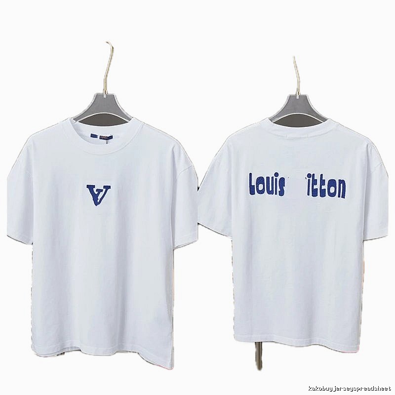 Louis Vuitton Embroidered Trendy Style White Short-sleeve T-shirt