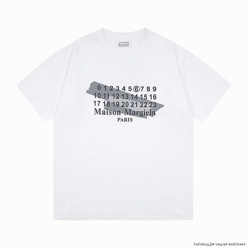 Maison Margiela Digital Print Cool Trendy White T-shirt