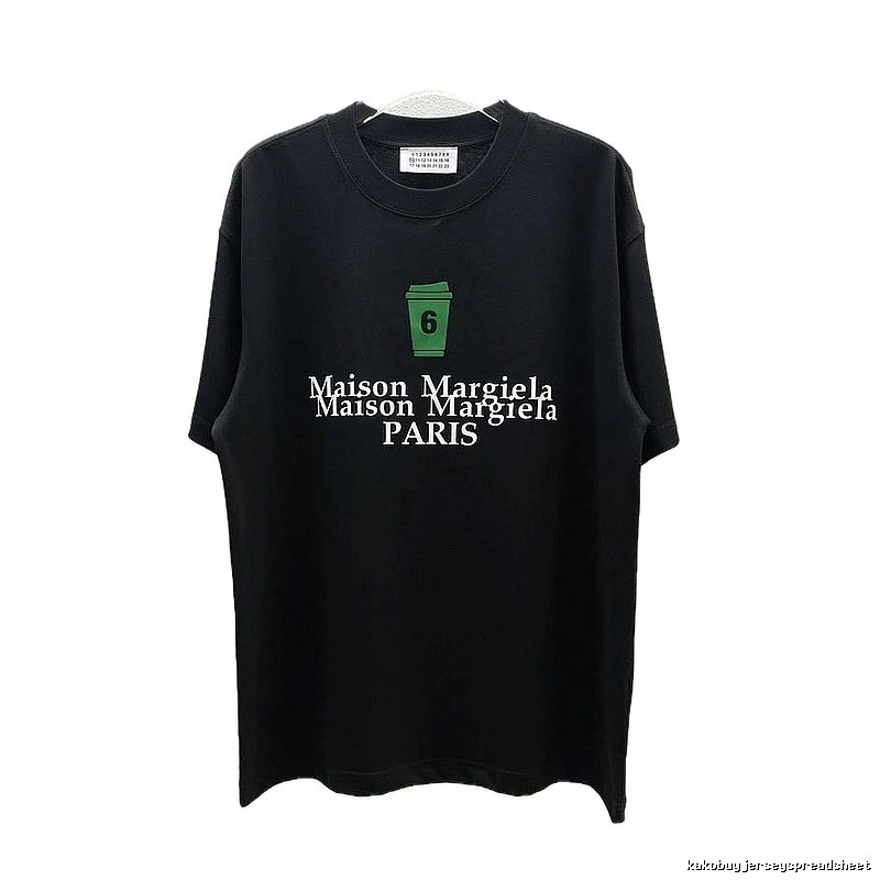 Maison Margiela No.6 Printed Street Style Black T-Shirt