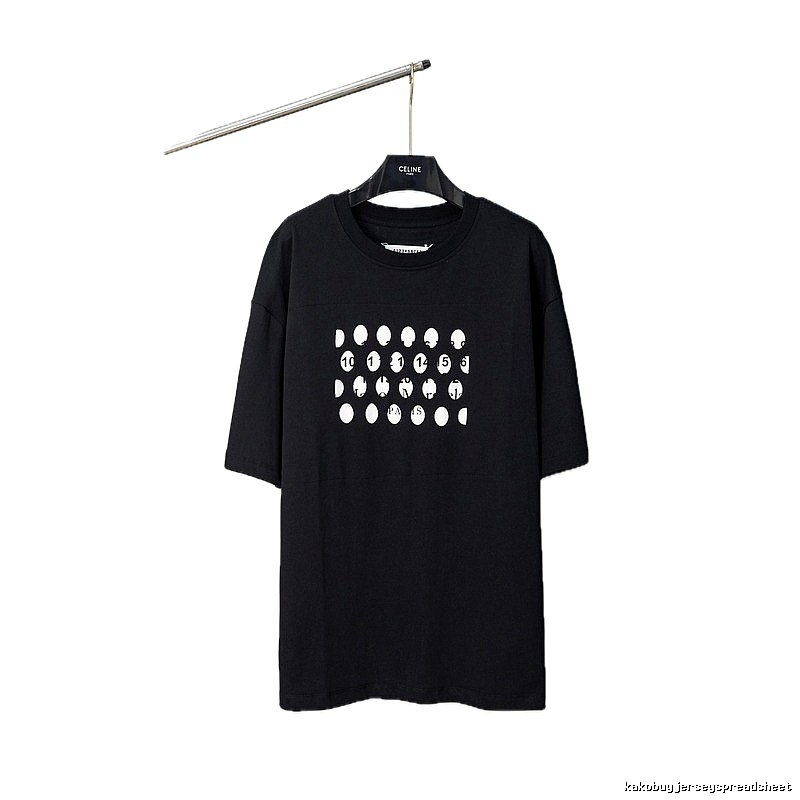 Maison Margiela Numeric Trendy Cool Style Black Short Sleeve T-Shirt