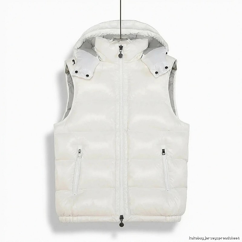Moncler shiny and fashionable white down vest