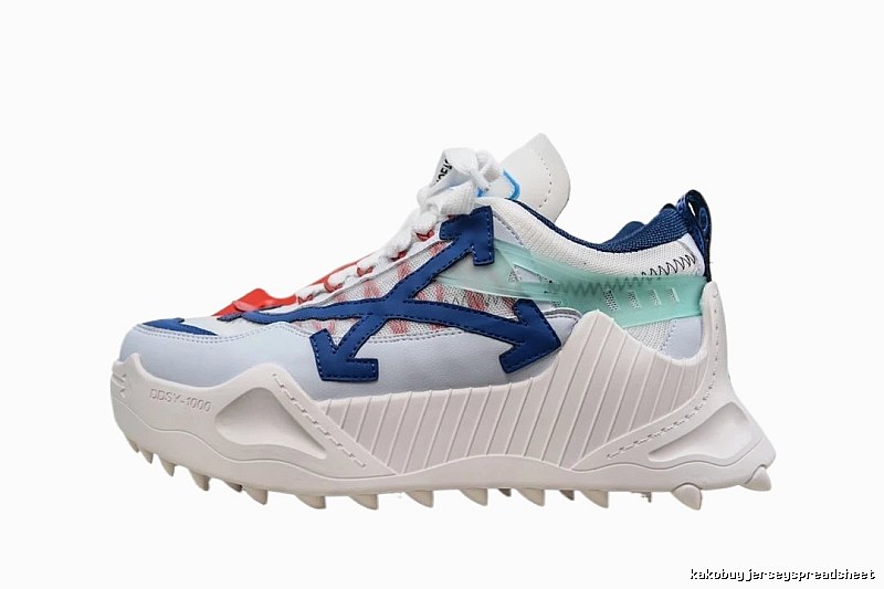 Off-White casual style blue and white sports shoes