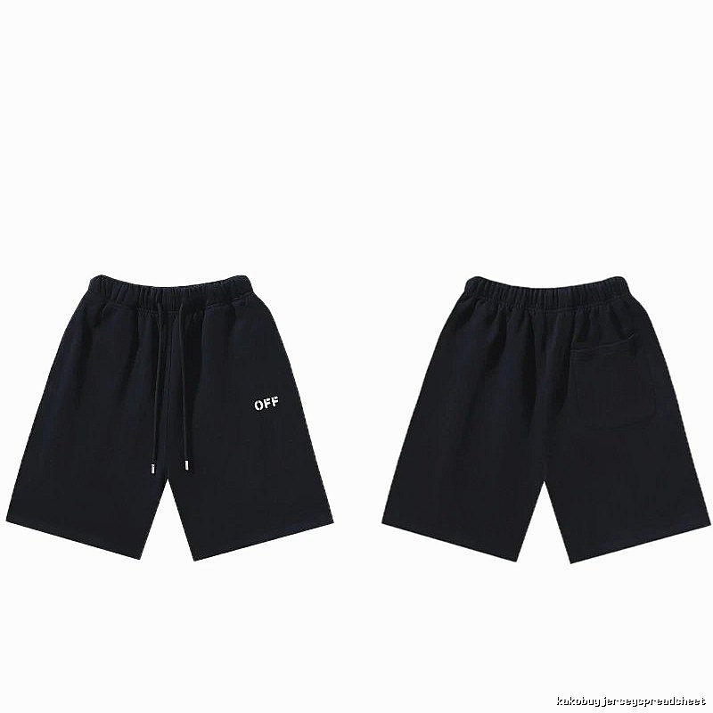 Off-White minimalist-style black shorts