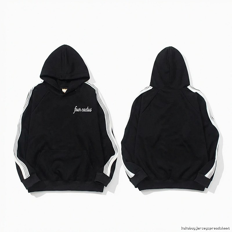 Other black hoodies with side stripes style