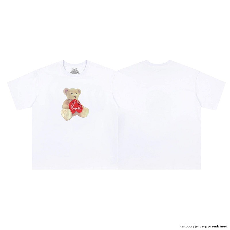 Palace Teddy Bear Print Street Style White T-Shirt