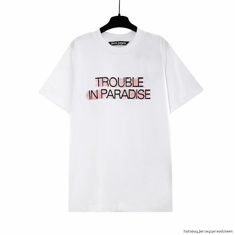 Palm Angels Streetwear Logo T-shirt White Palm Tree with Practical Shape