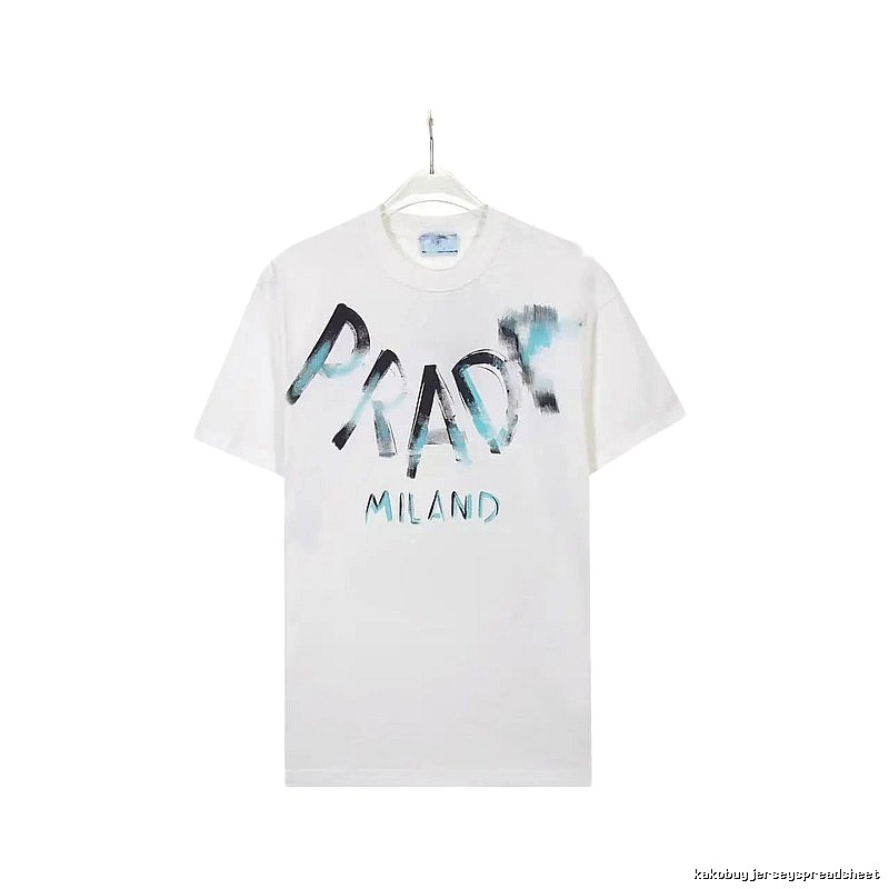 Prada Graffiti Street Style White Short-sleeve T-shirt