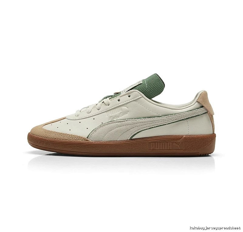 PUMA Retro Style White and Brown Athletic Shoes