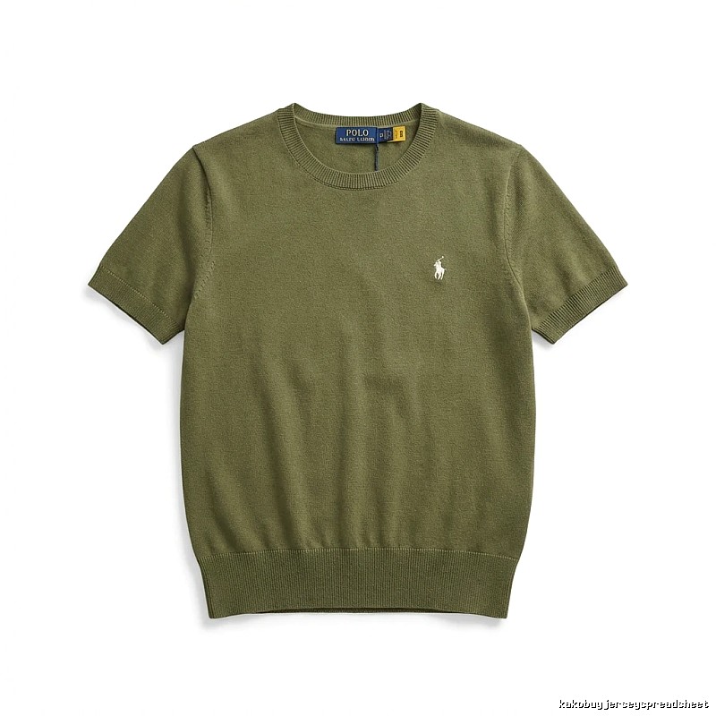 Ralph Lauren Polo Series Simple Style Olive Green Knitwear