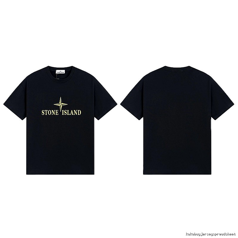 Stone Island Compass Print Street Style Black T-Shirt