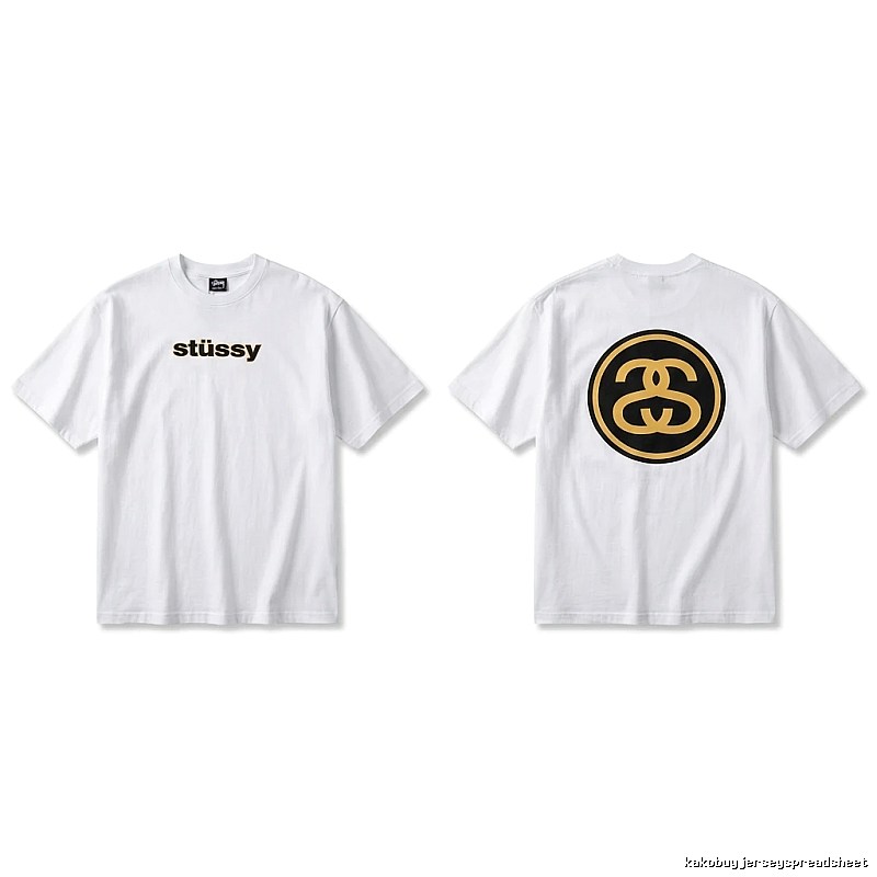 Stussy classic simple white T-shirt