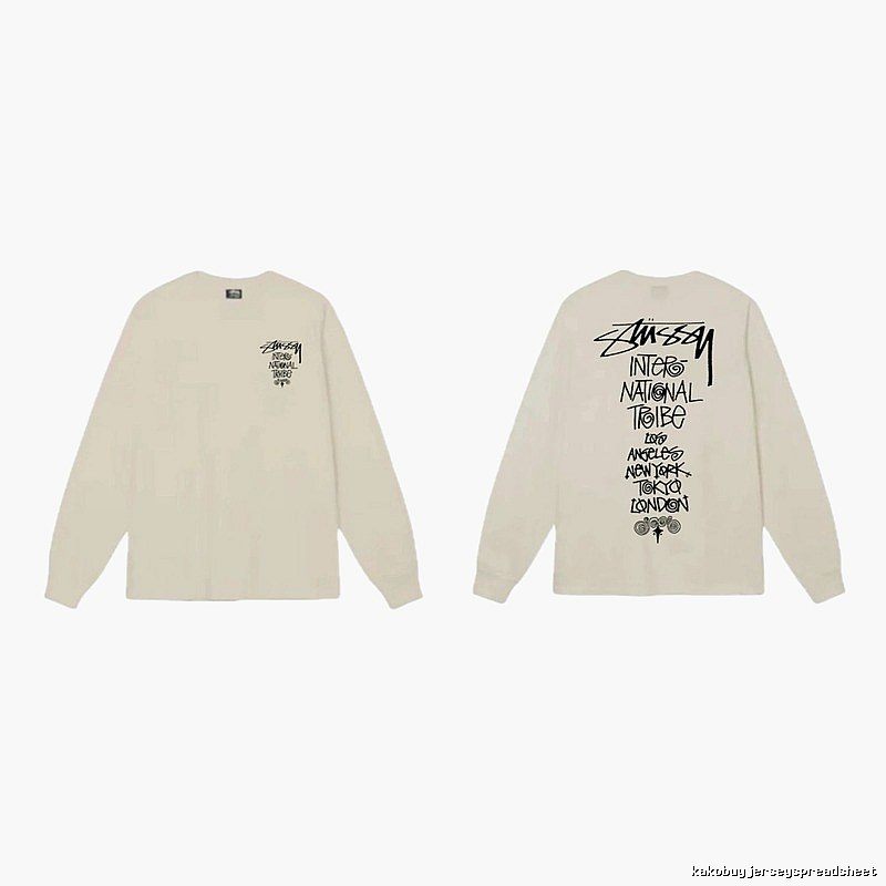 Stussy graffiti-style off-white long-sleeve