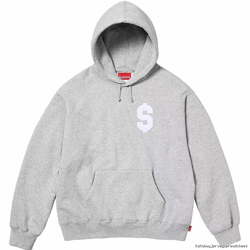Supreme Travel Logo hoodie Gray Red Oversized with Soft Visual Tone