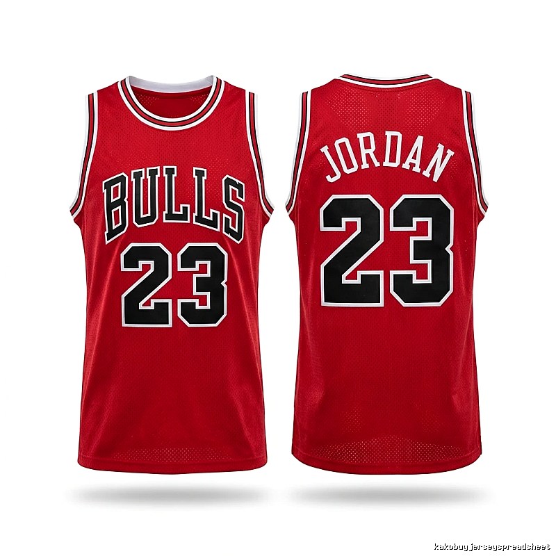 The retro red jersey of the Michael Jordan.