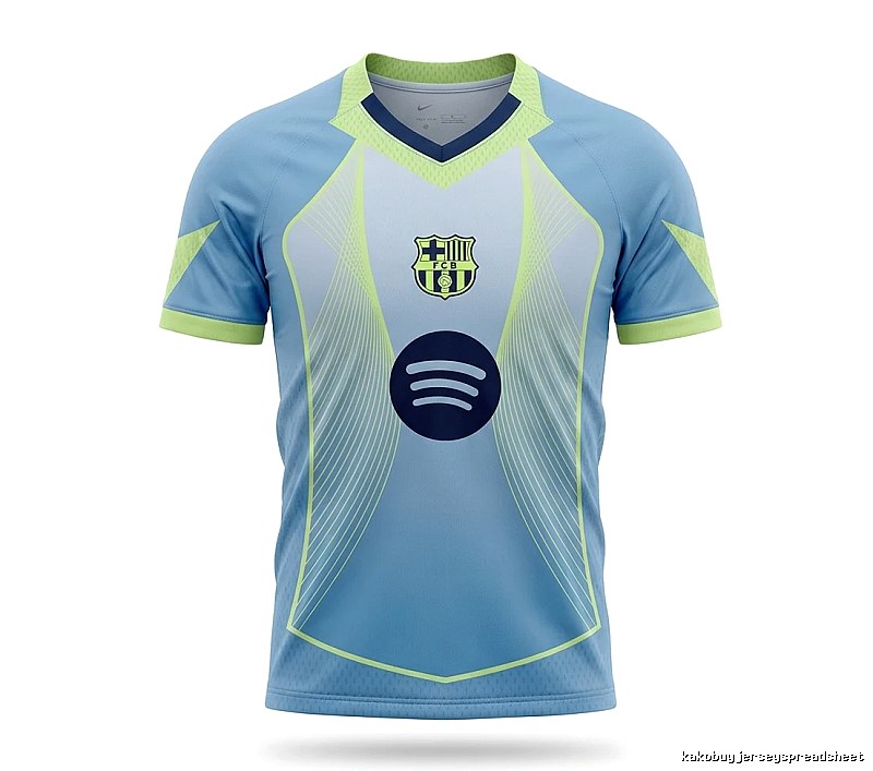 Tokyo Ghoul Barcelona trendy brand gray-blue-yellow jersey
