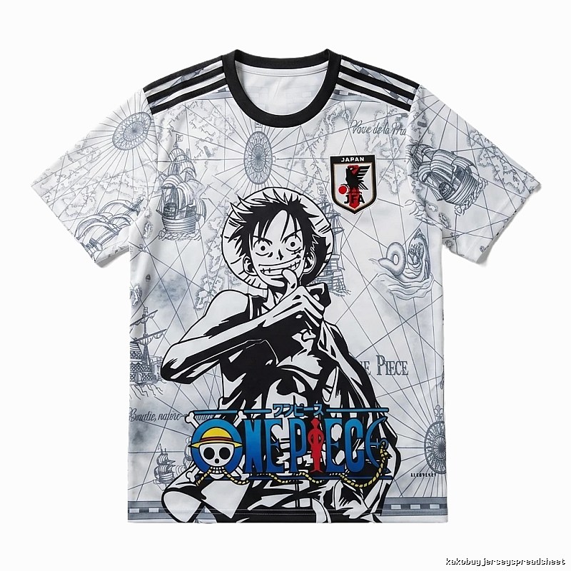 Tokyo Ghoul x One Piece Co-branded Black and White Trendy T-shirt