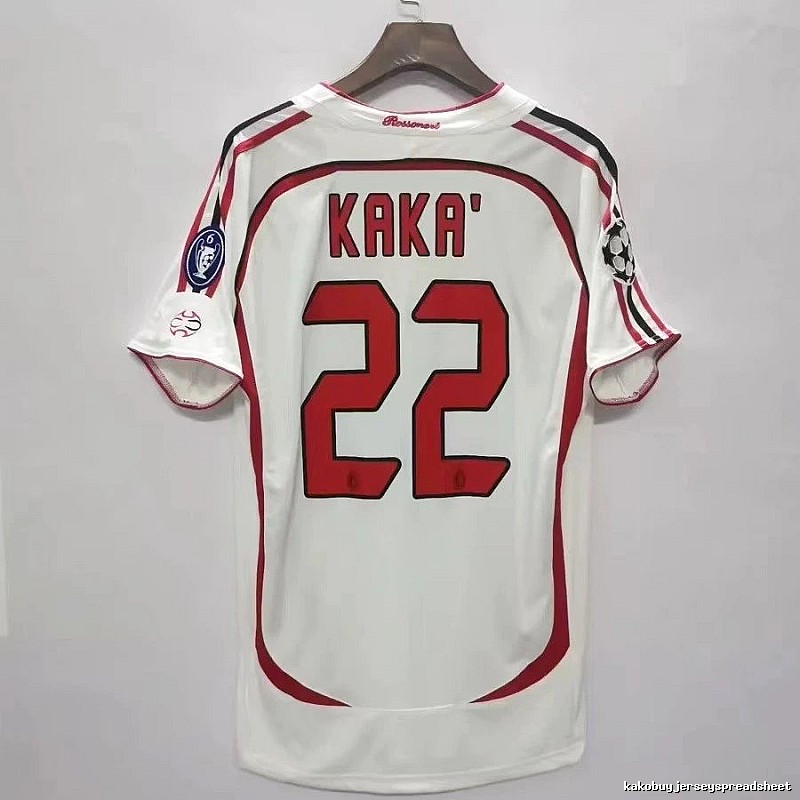 AC Milan Classic Kaka #22 soccer jersey White AC Milan for Daily Styling